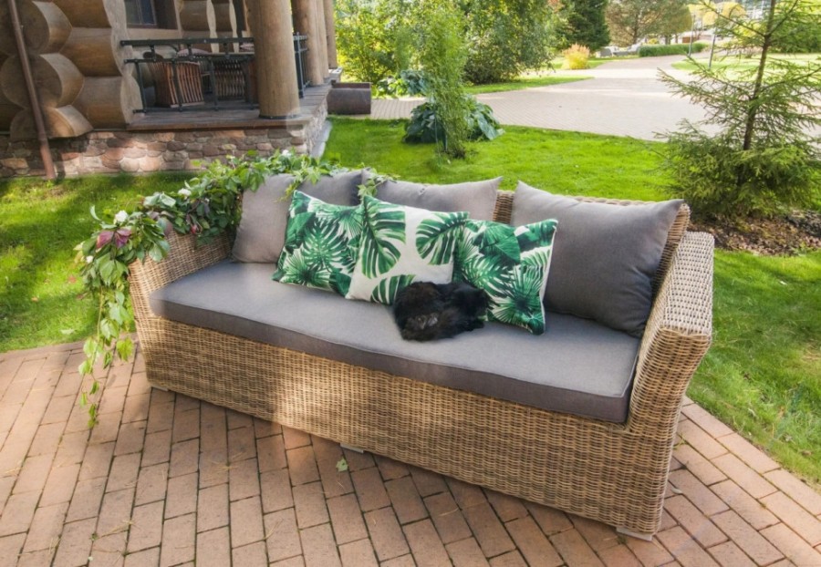 Лаунж-зона Капучино Дабл соломенная 4sis