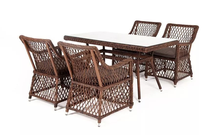 Обеденная группа Латте-140 L Brown 4sis