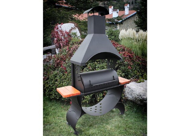Мангал-коптильня МК-3 со съемной крышей Garden