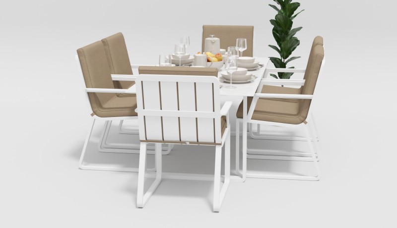 Обеденная группа Voglie 180 бежевая Gardenini