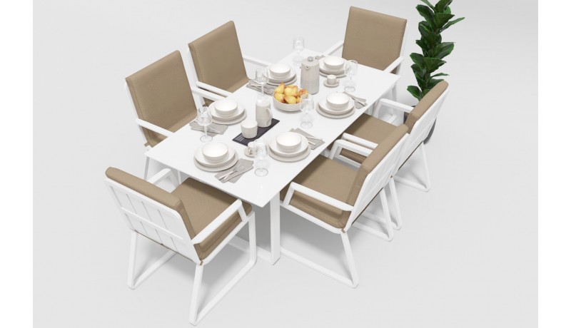 Обеденная группа Voglie 180 бежевая Gardenini