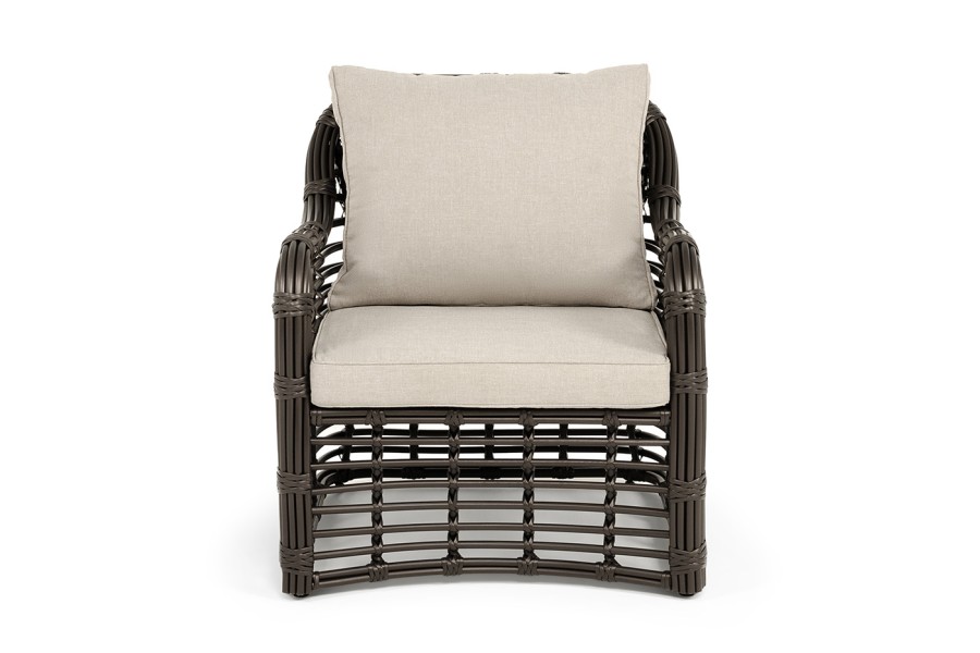 Кресло из искусственного ротанга Ницца, бронзовый 4sis