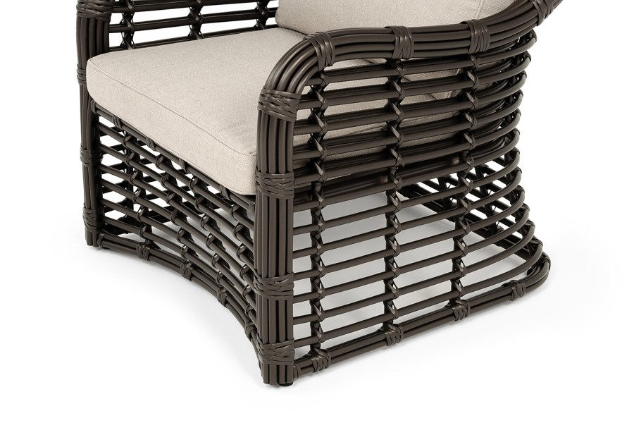 Кресло из искусственного ротанга Ницца, бронзовый 4sis