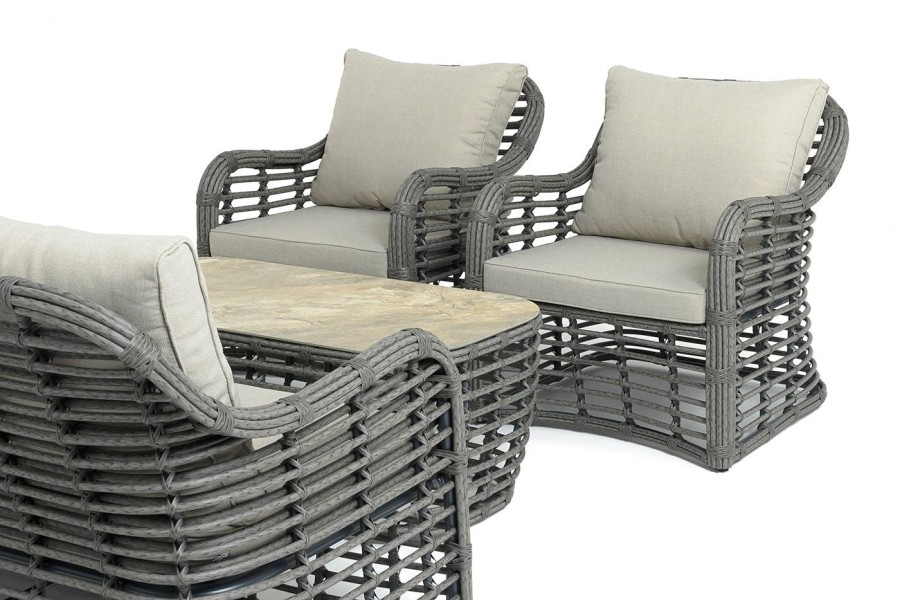 Лаунж-зона из искусственного ротанга Ницца, серый 4sis