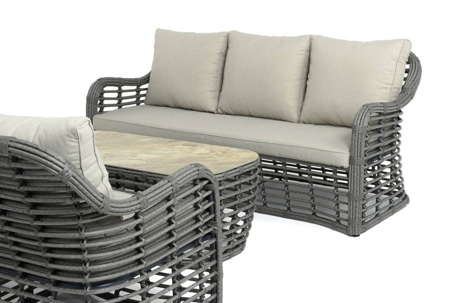 Лаунж-зона из искусственного ротанга Ницца, серый 4sis