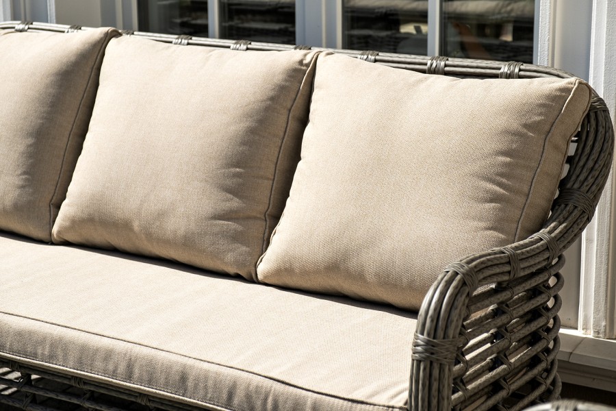 Лаунж-зона из искусственного ротанга Ницца, серая 4sis