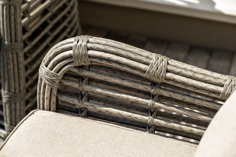 Лаунж-зона из искусственного ротанга Ницца, серая 4sis