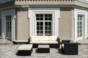 Лаунж-зона из искусственного ротанга на 5 персон Даллас, черный 4sis