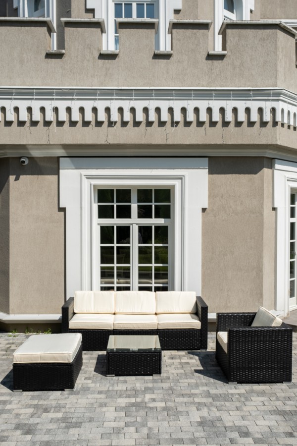 Лаунж-зона из искусственного ротанга на 5 персон Даллас, черный 4sis