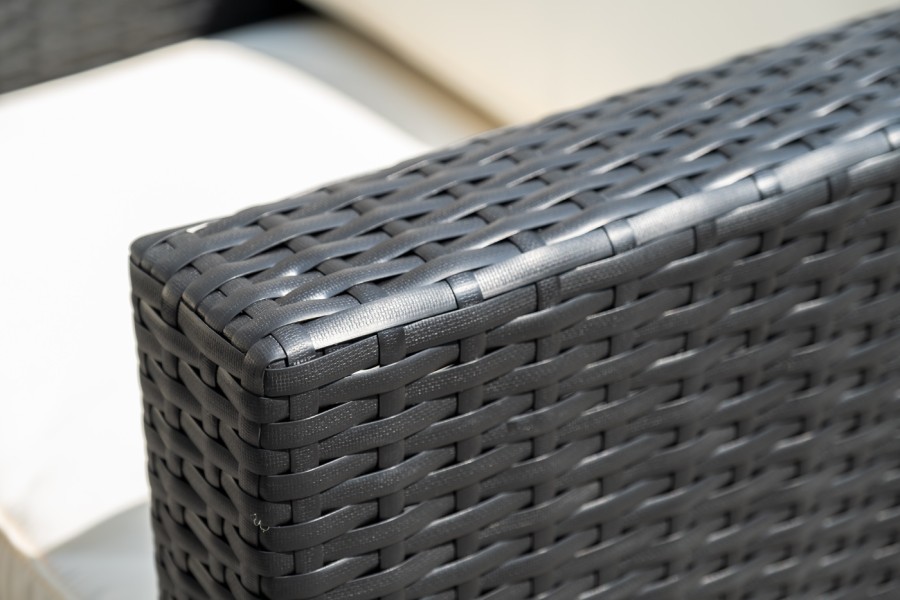 Лаунж-зона из искусственного ротанга на 5 персон Даллас, черный 4sis