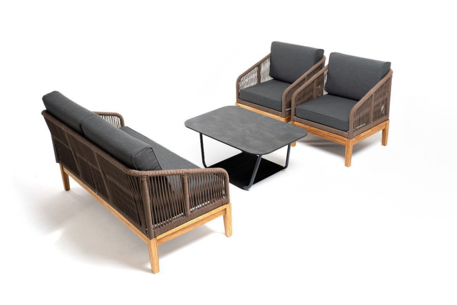 Лаунж-зона 4-местная Канны из дуба коричневые 4sis