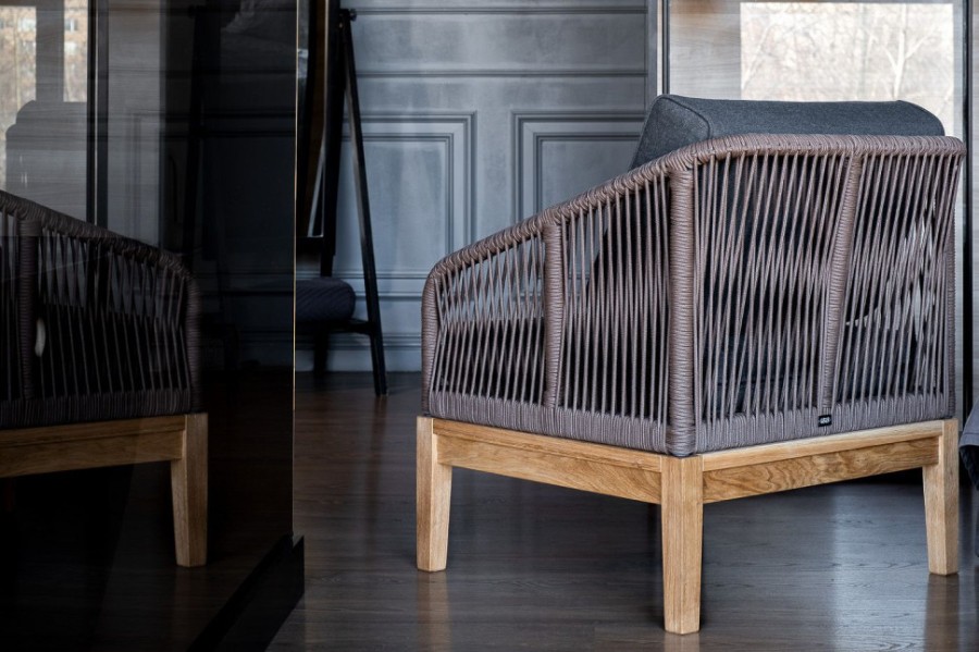 Лаунж-зона 4-местная Канны из дуба коричневые 4sis