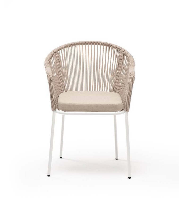 Плетеный стул из роупа Лион бежевый 4sis