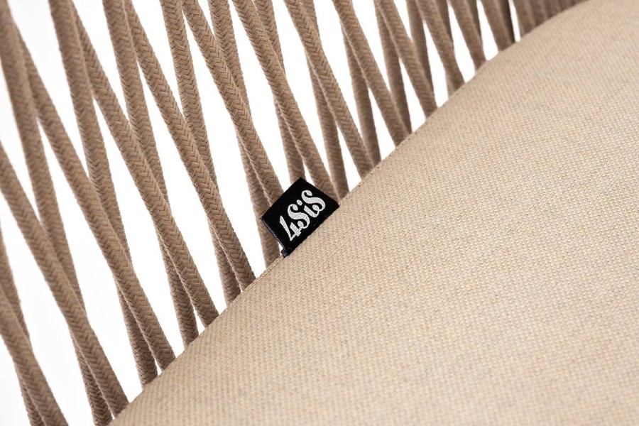 Плетеный стул из роупа Лион бежевый 4sis