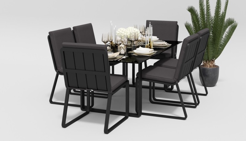 Обеденная группа Voglie-2 180 антрацит Gardenini