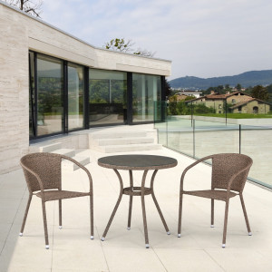 Комплект плетеной мебели T282ANT/Y137C-W56 Light brown Афина