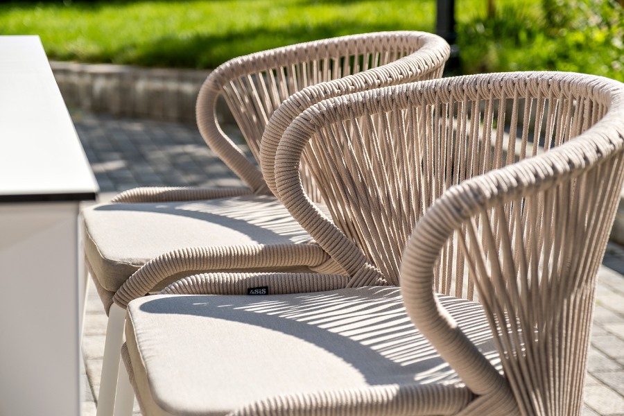 Обеденная группа на 6 персон Венето, роуп бежевый