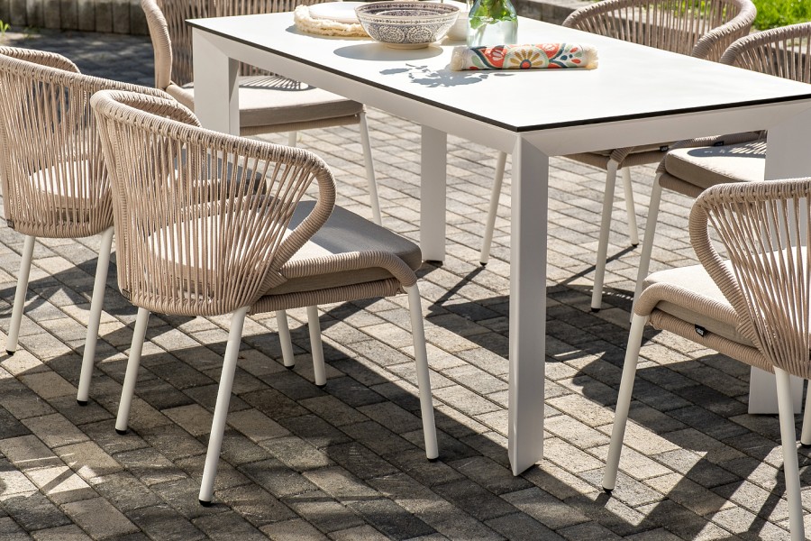 Обеденная группа на 6 персон Венето, роуп бежевый