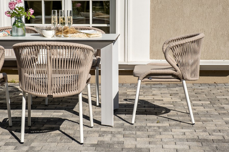 Обеденная группа на 6 персон Венето, роуп бежевый