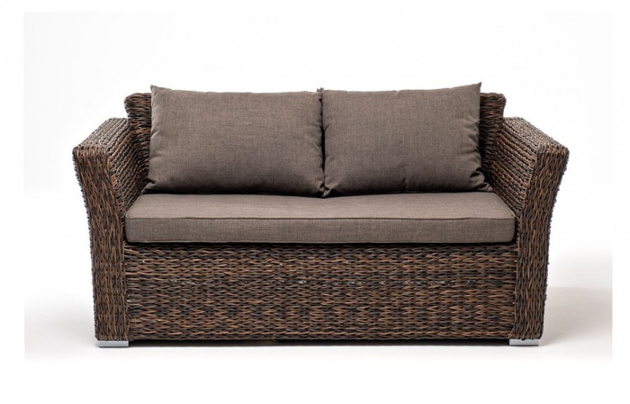 Диван двухместный Капучино ротанг гиацинт Brown 4sis