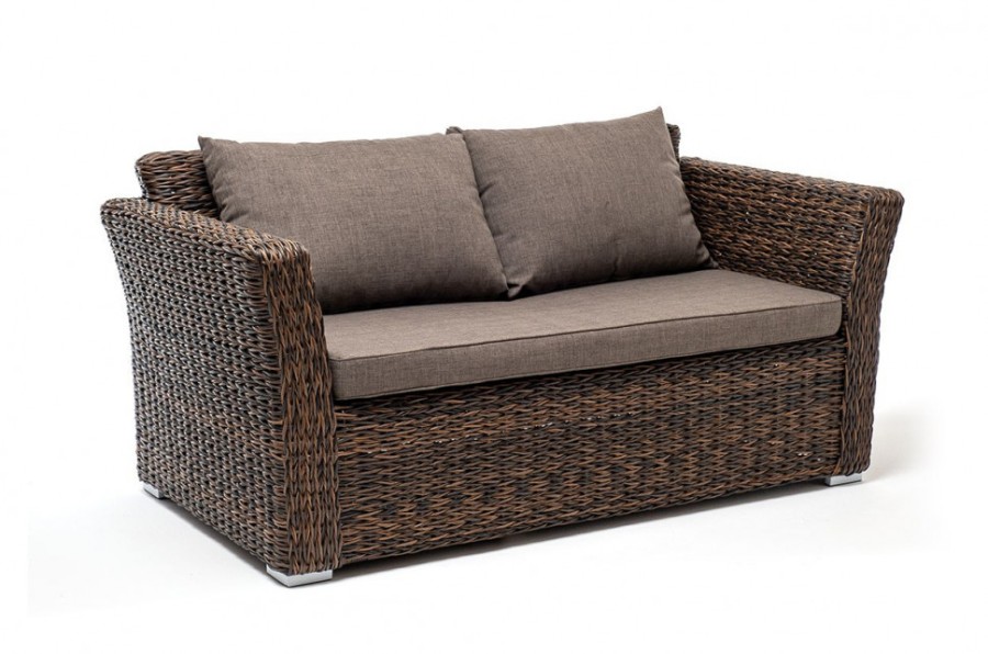 Диван двухместный Капучино ротанг гиацинт Brown 4sis