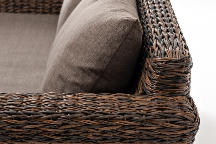 Диван двухместный Капучино ротанг гиацинт Brown 4sis