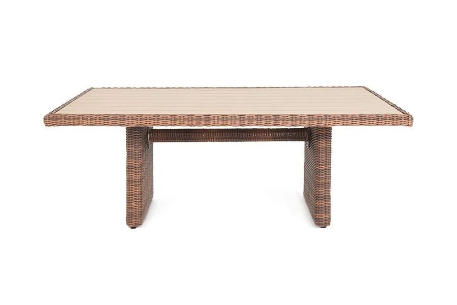 Плетеный обеденный стол Бергамо коричневый 4sis