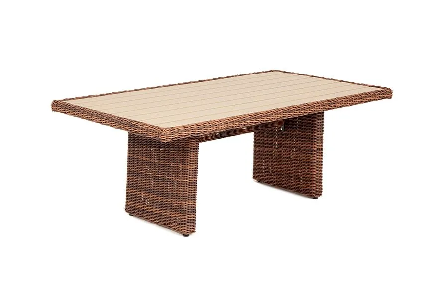 Плетеный обеденный стол Бергамо коричневый 4sis