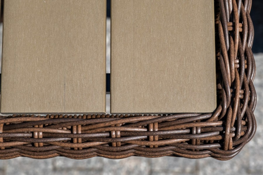 Плетеный обеденный стол Бергамо коричневый 4sis