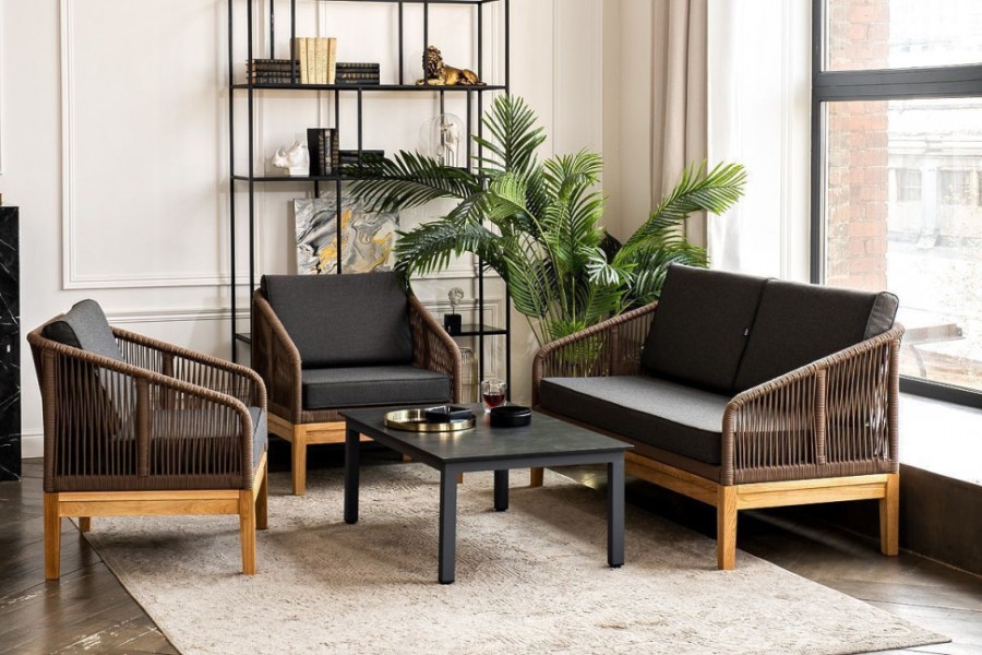 Лаунж-зона 4-местная Канны из дуба со столиком 4sis