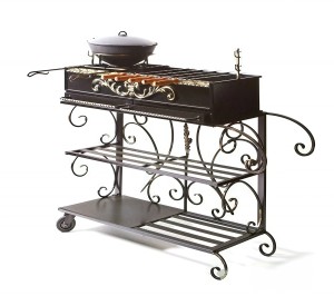 Мобильный Кованый мангал Сундук Garden story
