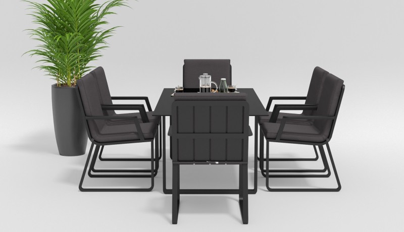 Обеденная группа Voglie 180 антрацит Gardenini