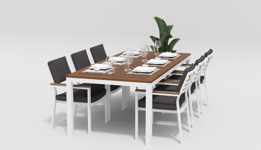 Обеденная группа Bella 200 белый антрацит Gardenini