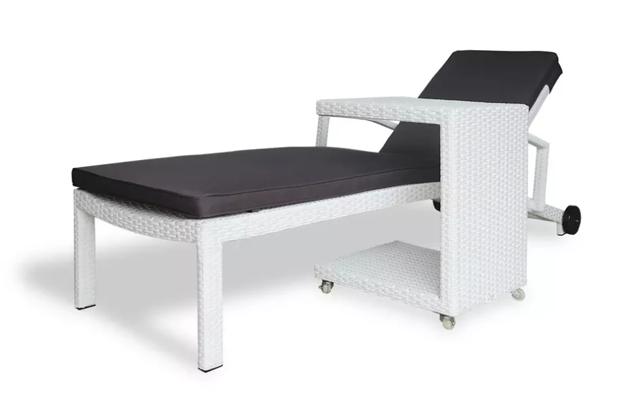 Плетеный шезлонг MILANO белый Joygarden