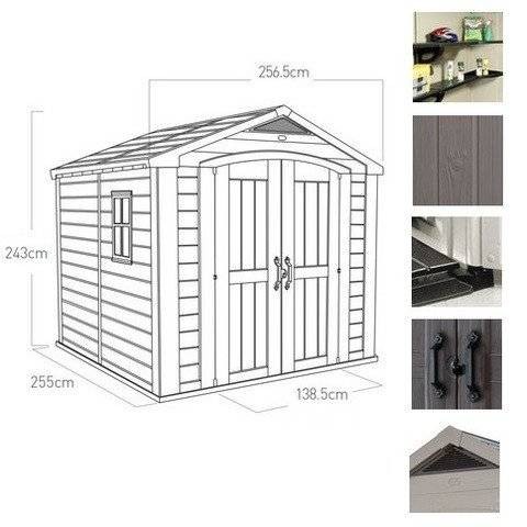 Пластиковый сарай Factor 8x6 фута Keter