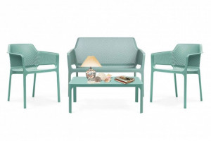 Комплект пластиковой мебели 1+1+2 Net-2 ментоловый Nardi
