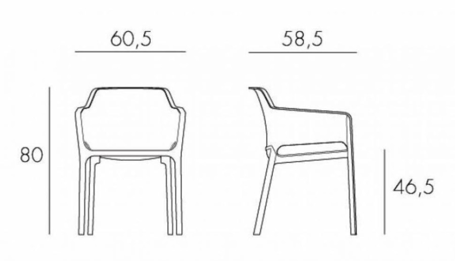 Комплект пластиковой мебели 1+1+2 Net-2 ментоловый Nardi