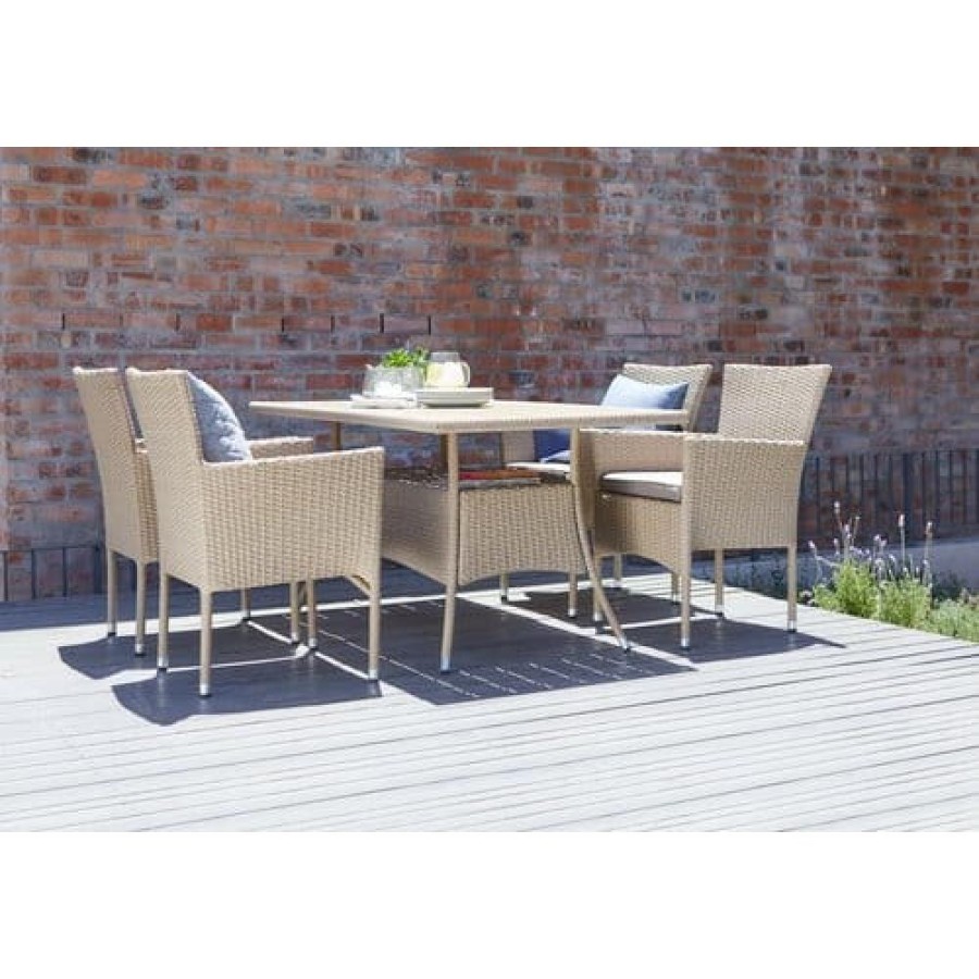 Комплект плетеной мебели AM-196/T196 Beige 4Pcs Афина