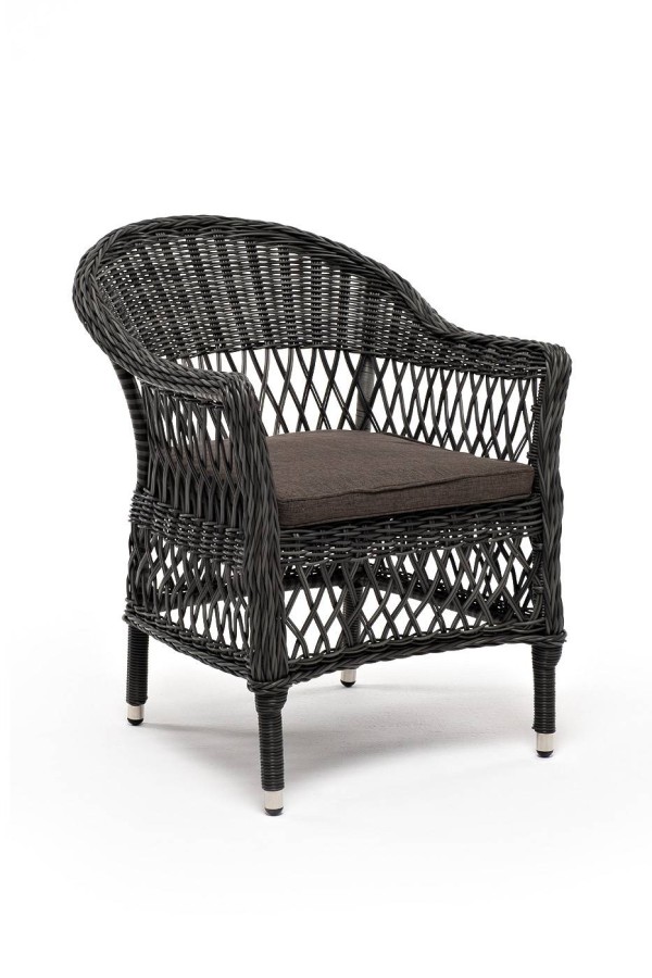 Плетеный стул из искусственного ротанга Сицилия, графит 4sis