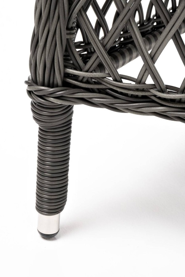 Плетеный стул из искусственного ротанга Сицилия, графит 4sis