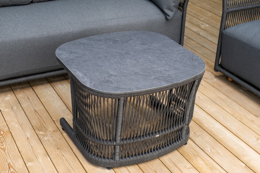 Лаунж-зона 5-местная плетеная из роупа Лугано, темно-серый 4sis