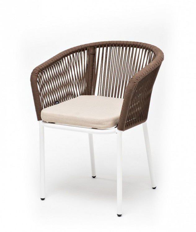 Плетеный стул из роупа Марсель бежево-коричневый 4sis