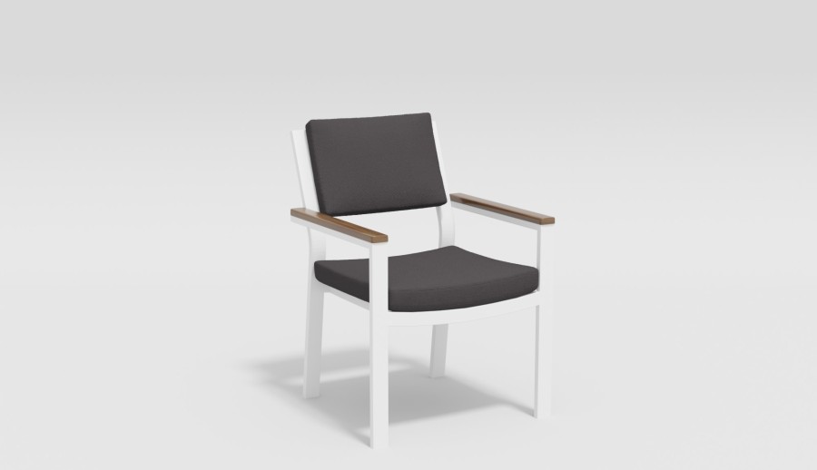 Обеденная группа Bella 220 белый антрацит Gardenini