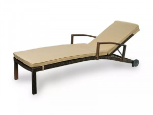 Плетеный шезлонг MILANO коричневый Joygarden