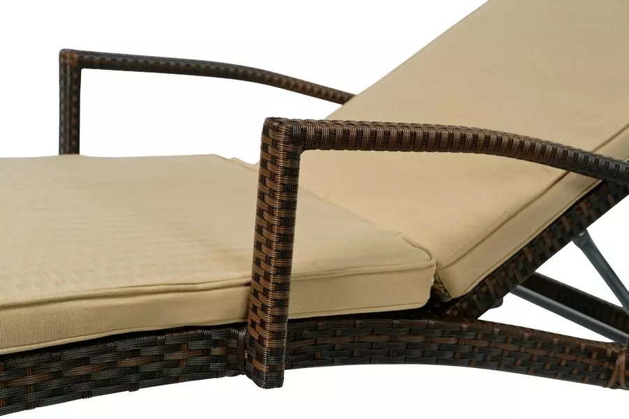Плетеный шезлонг MILANO коричневый Joygarden