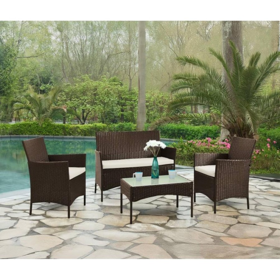 Комплект плетеной мебели AFM-2025A Brown Афина