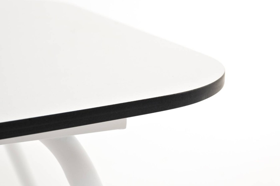 Журнальный стол Верона из HPL 120х65 молочный 4sis