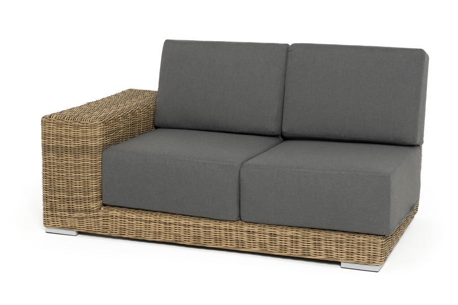 Диванный правый модуль Капри с подушками, цвет соломенный