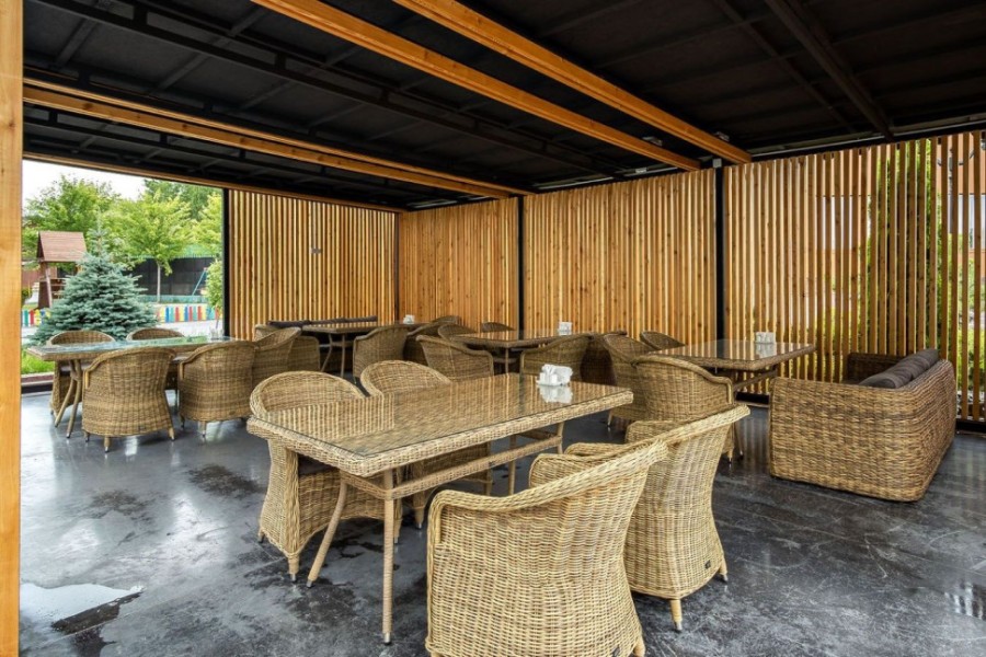 Обеденный стол из искусственного ротанга Латте 200х90см 4sis