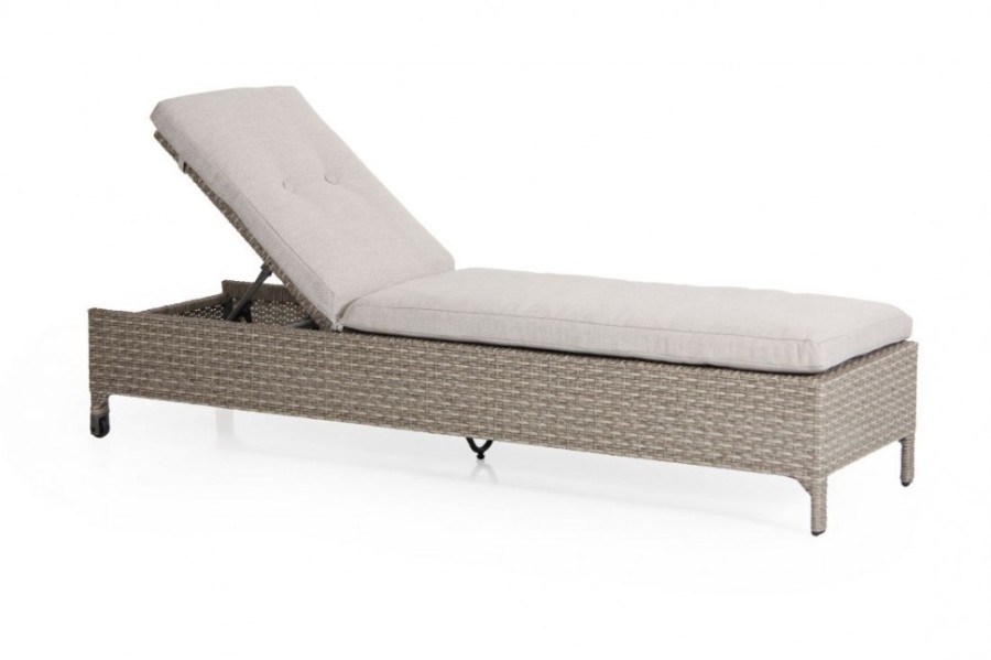 Шезлонг плетеный Soho beige Brafab
